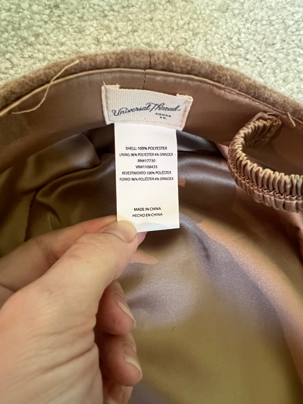 Universal Thread Newsboy Cap in warm brown - Picture 8 of 8